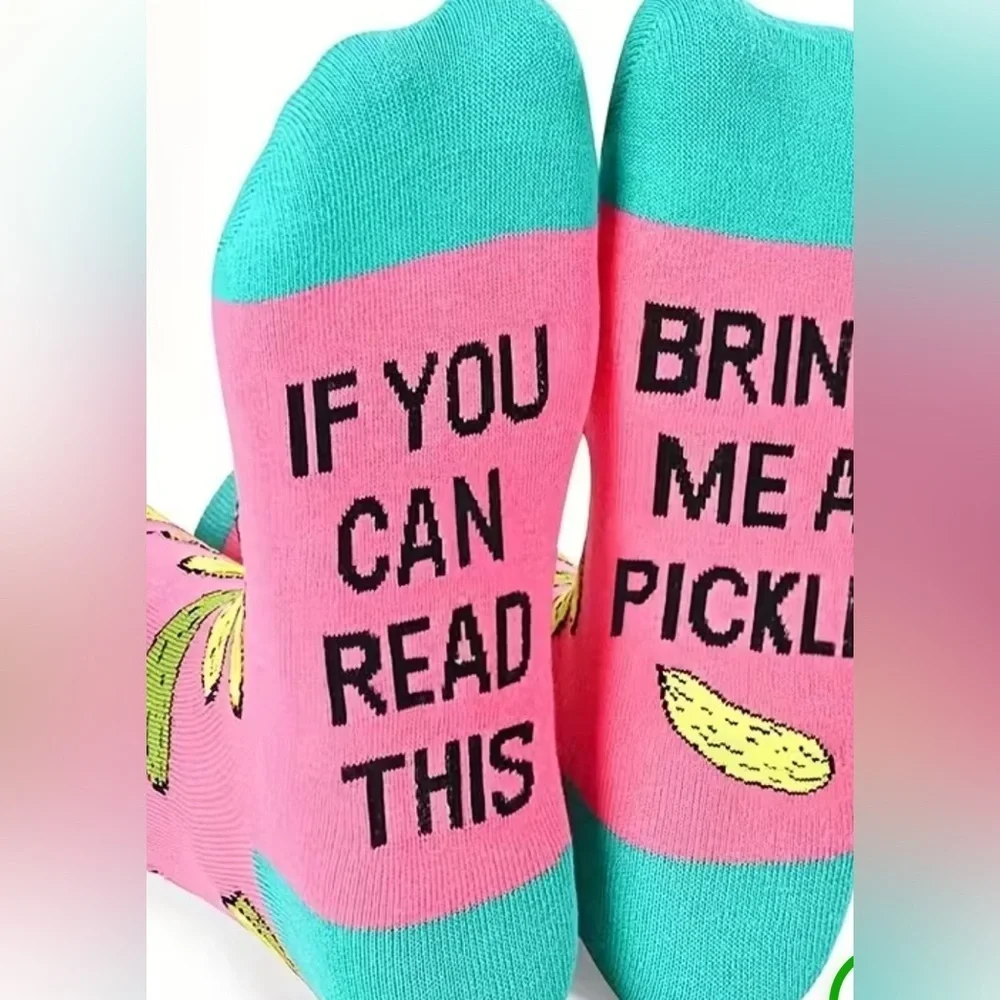 Pink and Green Novelty Socks